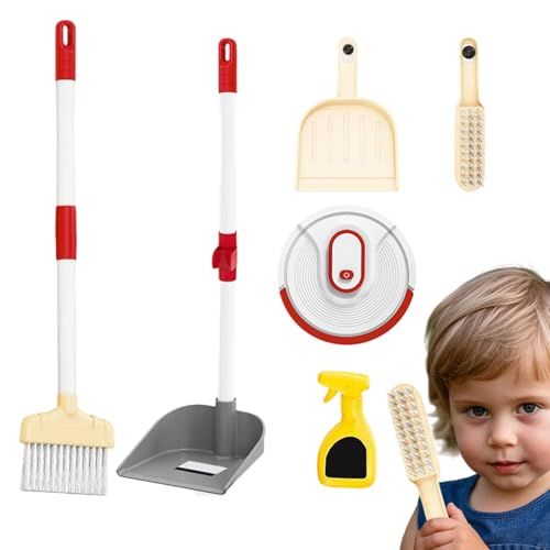 Pretend Play Educational Set, Kids Vacuum Cleaning Toy, Interactive Educational Cleaner Toys, Ideal for Boys, Girls, Pretend Playtime and Learning Activities, Mehrfarbig von Opvonxeh