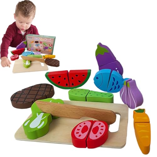 Spielzeug und Gemüse | Lernset aus Holz für Kleinkinder – lehrreiches und realistisches Set für 3 Jahre und älter, Nachahmungsspiel für Familie, Haus, Krippe, Klassenzimmer Spielzeug und Gemüse | Lernset aus Holz für Kleinkinder – lehrreiches und realistisches Set für 3 Jahre und älter, Nachahmungsspiel für Familie, Haus, Krippe, Klassenzimmer von Opvonxeh