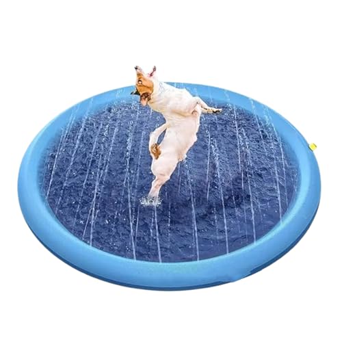Splash Pad, Spielmatte, interaktives wasserdichtes Wasserspielzeug für Schwimmbäder, Strandtrips, Geburtstagsfeiern, Parks, Haustiere, Community Events Entertainment, Blau Splash Pad, Spielmatte, interaktives wasserdichtes Wasserspielzeug für Schwimmbäder, Strandtrips, Geburtstagsfeiern, Parks, Haustiere, Community Events Entertainment, Blau von Opvonxeh