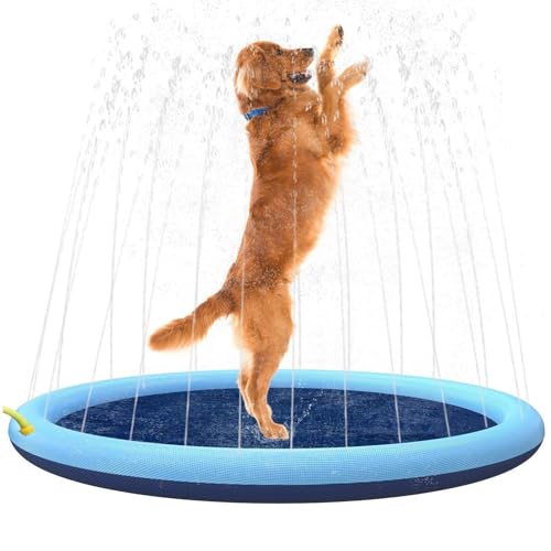 Splash Pad, Spielmatte, interaktives wasserdichtes Wasserspielzeug für Schwimmbäder, Strandtrips, Geburtstagsfeiern, Parks, Haustiere, Community Events Entertainment, Blau Splash Pad, Spielmatte, interaktives wasserdichtes Wasserspielzeug für Schwimmbäder, Strandtrips, Geburtstagsfeiern, Parks, Haustiere, Community Events Entertainment, Blau von Opvonxeh