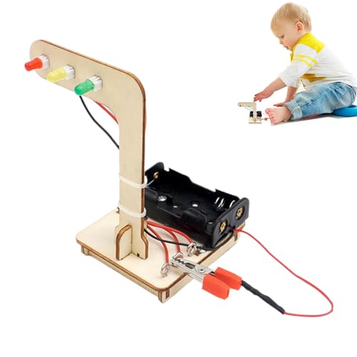 Traffic Light Science Experiment Kit, Simulation Road Light Kit, Electric Motor Experimental Kit, Educational Traffic Stop Sign Toy, Traffic Lamp Playset for Kids, Early Education Traffic Kit, Kids Tr von Opvonxeh