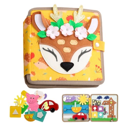 Travel Busy Toy – Lernspiel aus Filz für ruhige Aktivität, Lernbrett, Entwicklungsbrett, Feinmotorik, 1 – 3 Jahre Travel Busy Toy – Lernspiel aus Filz für ruhige Aktivität, Lernbrett, Entwicklungsbrett, Feinmotorik, 1 – 3 Jahre von Opvonxeh
