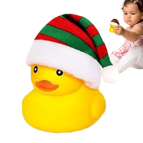 Weihnachts-Enten, niedliches Entenspielzeug mit Weihnachtsmannmütze, lustige Partydekorationen, schwimmende Enten in der Badewanne, quietschendes Entenspielzeug von Opvonxeh