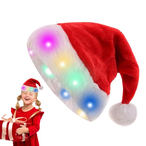 Winter Funny Christmas Hat, Plush Christmas Hat with Lights, New Year Party Hat Accessories, Party Costume Christmas Hat, Light-Up Christmas Hat, Holiday Hat with Lights, Festive Christmas Hat von Opvonxeh