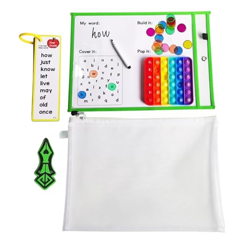 Writing Flash Cards für Kindergarten, Englische Lernhilfen, Erasable Learning Set, 33,78 cm High-Frequency Sight Word Cards for Early Childhood Bildung von Opvonxeh