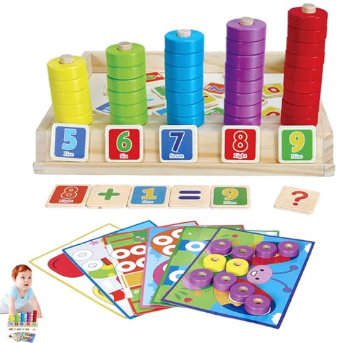 Zahlenzählspiele, Mathematik- und Zählspielzeug mit Abaken-Design, Zahlenrechnungsspielzeug, Lerngeschenk für Kleinkinder, Lernspiel für die Motorik von Opvonxeh