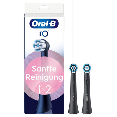 Oral-B Aufsteckbürsten iO Sanfte Reinigung, Schwarz 2er von Oral-B