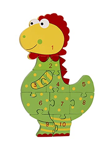 Orange Tree Toys Dinosaur OTT05427 Zahlenpuzzle Dinosaurier, Bunt von Orange Tree Toys