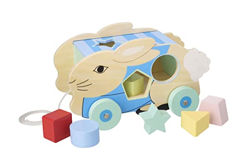 Peter Rabbit Toys – Peter Rabbit Pull Along Toy Shape Sorter, Wooden Toys – Early Development & Activity Toys for Boys Girls, Toddler Toys - Official Licensed Peter Rabbit Gifts by Orange Tree Toys von Orange Tree Toys