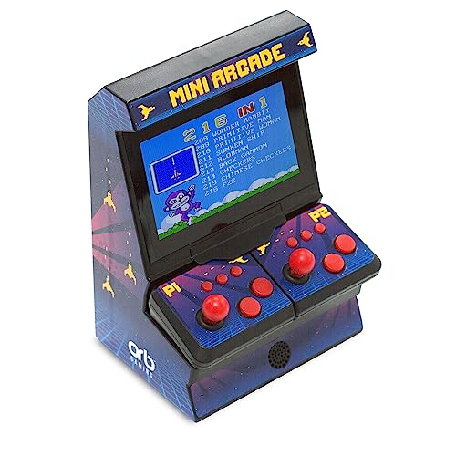 Mini-Arcade-Maschine, Plug-and-Play-TV-Spiele, 2 Spieler, 300 integrierte Spiele, 8-Bit-Retro-Arcade-Spiele, 4,3-Zoll-Vollfarbbildschirm, kabellose Joysticks, Geschenk für Männer – ThumbsUp! von Thumbs Up