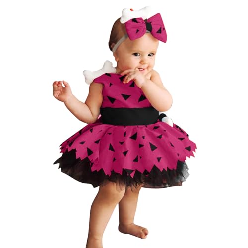 Halloween Caveman Karneval Cosplay, Halloween Kiesel Kostüm Mädchen Jungen, Kleid Kinder Baby Festlich Kleid Halloween Tüllkleid mit Stirnband, Kinder Baby Mädchen Jungen Kostüm Halloween (100) von Orbgons