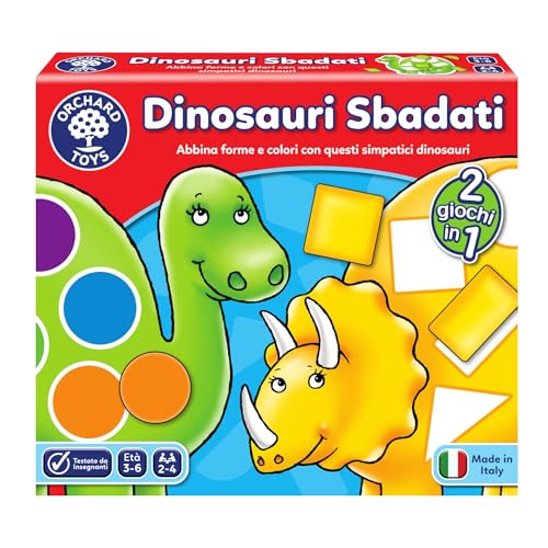 Dinosaurier Sbadati – Lernspiel mit Formen und Farben für Kinder von 3 bis 6 Jahren (italienische Ausgabe) von Orchard Toys