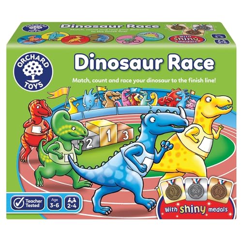 Orchard Toys Dinosaur Race Game, Fun Board Game for Children Age 3-6, Perfect for Dinosaur Fans, Family Game, Educational Game Toy von Orchard Toys