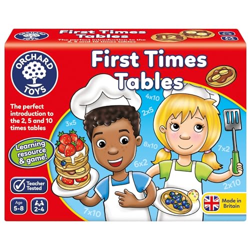 Orchard Toys First Times Tables Game, Helps Teach 2, 5 and 10 Times Tables, Multiplication Game, Perfect for Children Age 5-8, Educational Maths Game von Orchard Toys