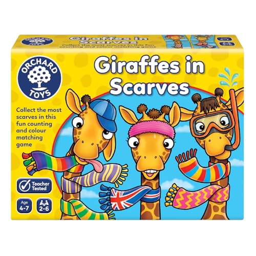 Orchard Toys Giraffes in Scarves Game, Fun Counting and Colour Educational Toys and Games, Educational Games for Kids Age 4-7 Years. Orchard Toys Giraffes in Scarves Game, Fun Counting and Colour Educational Toys and Games, Educational Games for Kids Age 4-7 Years. von Orchard Toys