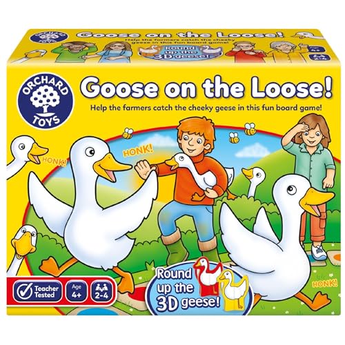 Orchard Toys Goose on The Loose, Familien-Brettspiel, Familienspaß, pädagogisches Farbabstimmungsspiel, für Kinder ab 4 Jahren von Orchard Toys