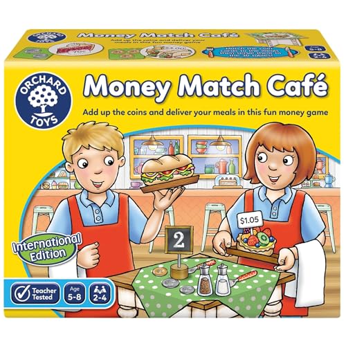 Orchard Toys Money Match Café International Game, International Edition Using Cents, Money Game, Helps to Teach Children to Count Money. Age 5-8 von Orchard Toys