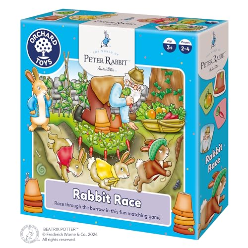 Orchard Toys Peter Rabbit™ Kaninchen-Rennspiel Offizielles Beatrix-Potter-Spiel, Matching- und Memory-Spiel für Kinder ab 3 Jahren, Geburtstagsgeschenk von Orchard Toys