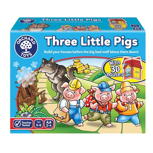 Orchard Toys Three Little Pigs Game, Fun Board Game for Children Age 3-6, Family Game Toy von Orchard Toys