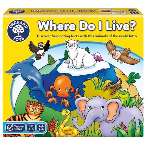 Orchard Toys Where Do I Live, Fun and Educational Matching and Memory Game, Double-Sided Boards Include Animal and Habitat Facts, Ages 3-6 von Orchard Toys