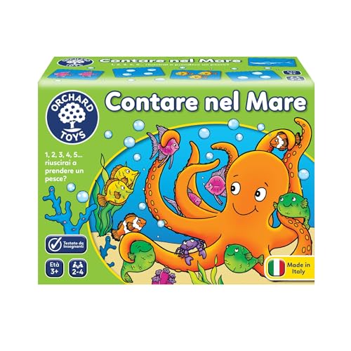 Orchard Toys Zählen im Meer – Lernspiel mit Zahlen und Zählen für Kinder ab 3 Jahren (italienische Ausgabe) von Orchard Toys