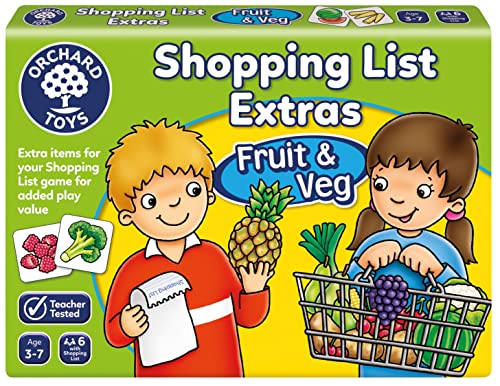 The title needs to say: Orchard Toys Einkaufsliste Spiel "Shopping List": Noch mehr Früchte und Gemüse - Englische Sprache von Orchard Toys