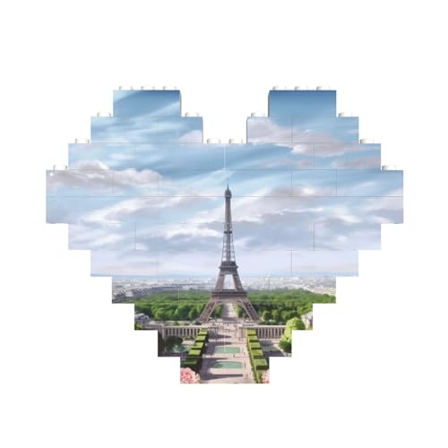 Eiffelturm Paris View Print Building Brick Heart Building Block Personalized Brick Block Puzzles Novelty Brick Jigsaw For Men Women Birthday Valentine'S Day Gifts von OrcoW