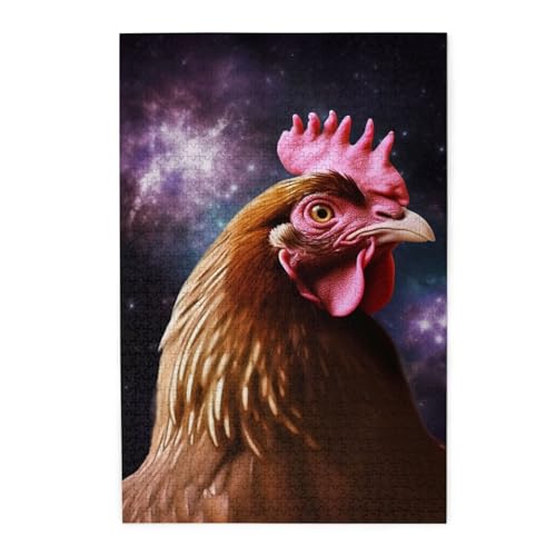 Galaxy Huhn Druck Puzzle Personalisierte Puzzle Holzpuzzle Lustiges Puzzle 1000 Teile Für Erwachsene Geburtstag Xmas Geschenk von OrcoW