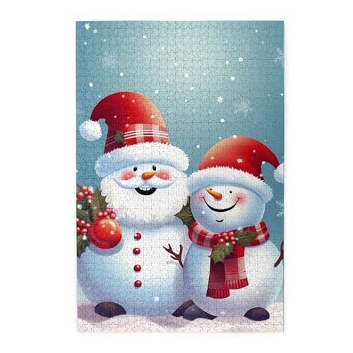 Weihnachten Weihnachtsmann Schneemann Druck Puzzle Personalisierte Puzzle Holzpuzzle Lustiges Puzzle 1000 Teile Für Erwachsene Geburtstag Xmas Geschenk von OrcoW