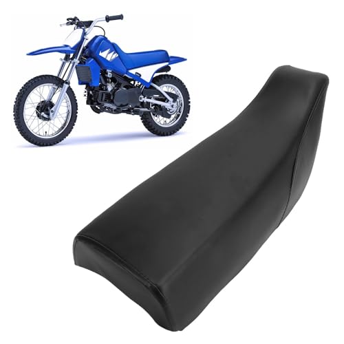 Oreilet Dirt Bike Polstersitz, Stabile Stütze Atmungsaktive Stoßdämpfung Motorrad Sattelsitz für PW80 PW 80 Y-Zinger 1983 Bis 2010 Verstärkte Haltbarkeit (Black) von Oreilet