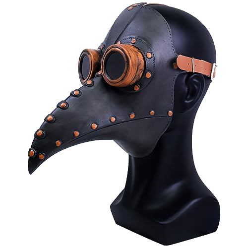 Orgoue Pest Doctor Maske, Pest Arzt Maske Plague Doctor Maske Halloween Maske Pestmaske Für Herren Erwachsene Karneval Cosplay Party von Orgoue