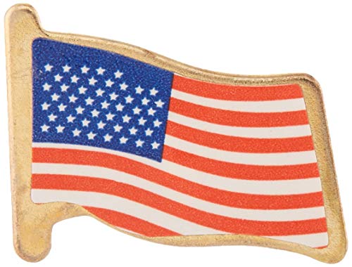 Patriotische USA-Flagge, Metallstifte, 1,9 cm, mehrfarbig, 72 Stück von Oriental Trading