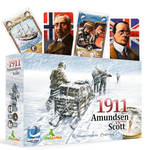 1911: Amundsen Vs Scott - Gesellschaftsspiel - Französische Version von Buzzy Games