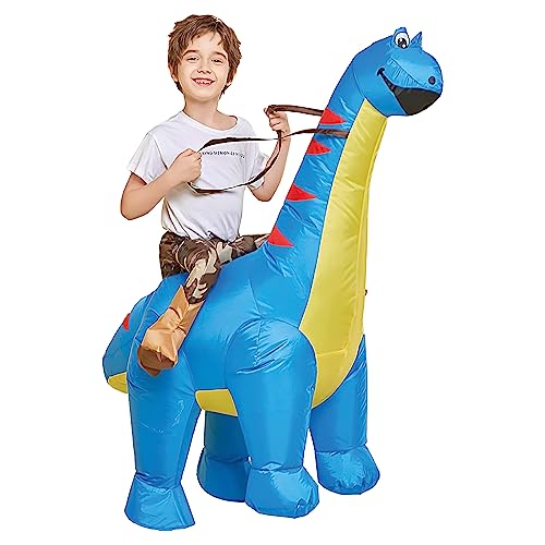 AirSuit® Aufblasbare Verkleidung Dinosaurier Diplodocus für Kinder | Größe 90 bis 120cm | Aus sehr strapazierfähigem Polyester - Angenehm zu tragen | Inklusive Aufblassystem | OriginalCup® von Original Cup