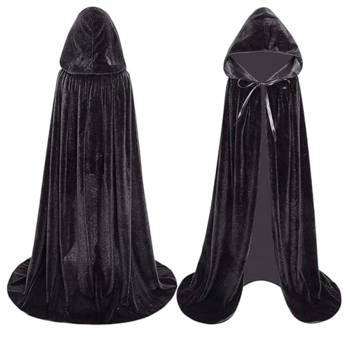 AirSuit® Großer schwarzer Samtumhang für Vampir Kostüme | Für Erwachsene | Elegant & Bequem | Größe 150x150x0,3 cm | Halloween & Kostum Partys | OriginalCorner® von Original Cup