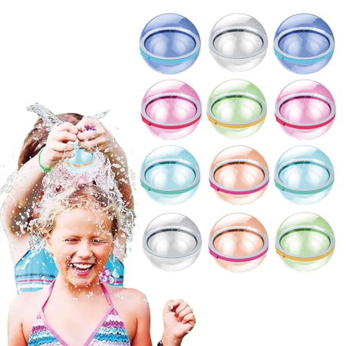 AquaSplash® Wiederverwendbare Wasserballons | 12er-Set wiederbefüllbare Wasserbomben aus Silikon | Umweltfreundlich | Ungewöhnliches Outdoor-Wasserspiel und 100% Spaß | OriginalCorner® von Original Cup