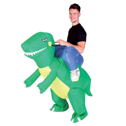 AirSuit® Aufblasbares Kostüm Dinosaurier | Ausgefallenes Auflbaskostüm | Premium Qualität | Größe Erwachsene 160 bis 190cm | Polyester | Angenehm tragbar | Resistent | Mit Aufblassystem | OriginalCup® von Original Cup