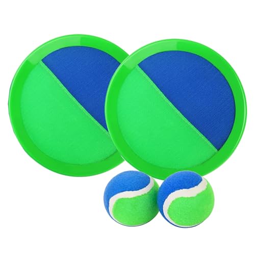 Ball Catch® Grün und Blau | 2 Schläger mit Kratzer + 2 Bälle | Sommerspiel am Strand für Kinder und Erwachsene | Lustiges & anregendes Spielzeug | Outdoor Spiele | OriginalCorner® von Original Cup