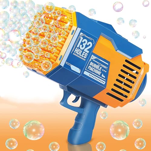 Bazooka Bubble® Blau | Seifenblasenmaschine | Automatisches Rocket-Spielzeug mit 69 Löchern | Outdoor-Spiel für Kinder und Erwachsene | Wasserspiel 100% Fun | Sommer | OriginalCup® von Original Cup