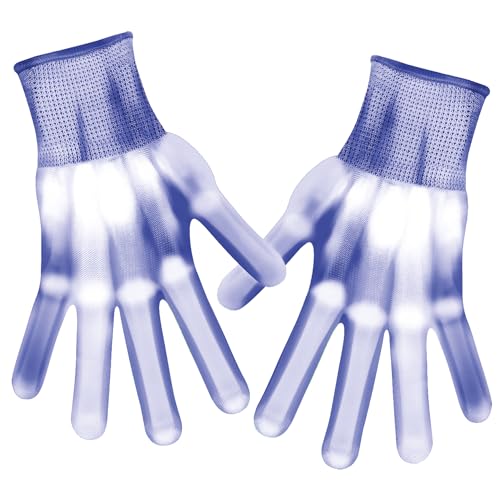 GlowPalm® | Led Handschuhe Blau Leuchtend | Neon Skelett Finger für Halloween, Karneval, Festivals | Ungewöhnliche Verkleidung | Ungewöhnliches Geschenk 100% Fun | OriginalCup® von Original Cup