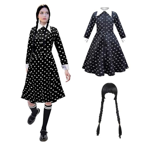 Gothic Frauen Verkleidung | Größe L für Erwachsene | Schwarzes Kleid, Perücke | Ideal für Halloween, Karneval, Verkleidungsparty, Cosplay | Geschenk, Erwachsene Kostum | OriginalCorner® von Original Cup