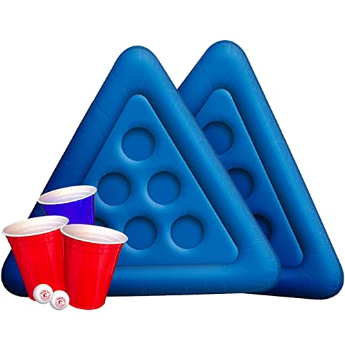 Original Beer Pong Floating Kit | Premium-Qualität | 2 Aufblasbare Boje | 12 Red Cups | 2 Bälle | Bierpong Poolparty | Trinkspiel | Sommerspiel | Outdoor von Original Cup