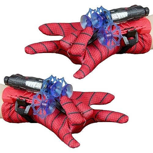 Original Cup® - 2 Handschuhe Spider Spinnennetzwerfer für Kinder und Erwachsene - Pfeilwerfer mit Saugnäpfen - Comic-Superhelden-Kostüm - Kostüm Cosplay für Halloween von Original Cup