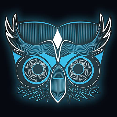 Original Cup | Electro Maske Lumineszierende Eule | LED-Maske Owl | Premium Qualität | Ändert sich mit Musik und Klang | Halloween Kostüm von Original Cup