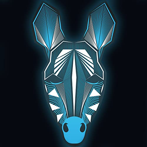 Original Cup | Electro Maske Lumineszierendes Zebra | LED-Maske Zebra | Premium Qualität | Ändert Sich mit Musik und Klang | Halloween Kostüm von Original Cup