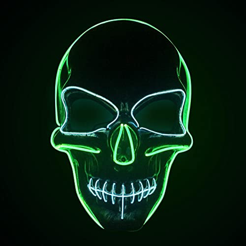 Original Cup | LED-Licht Maske Skull | Premium Qualität | Feste Kunststoff | 3 Blinkmuster | Neon Maske | Halloween Original Cup | LED-Licht Maske Skull | Premium Qualität | Feste Kunststoff | 3 Blinkmuster | Neon Maske | Halloween von Original Cup