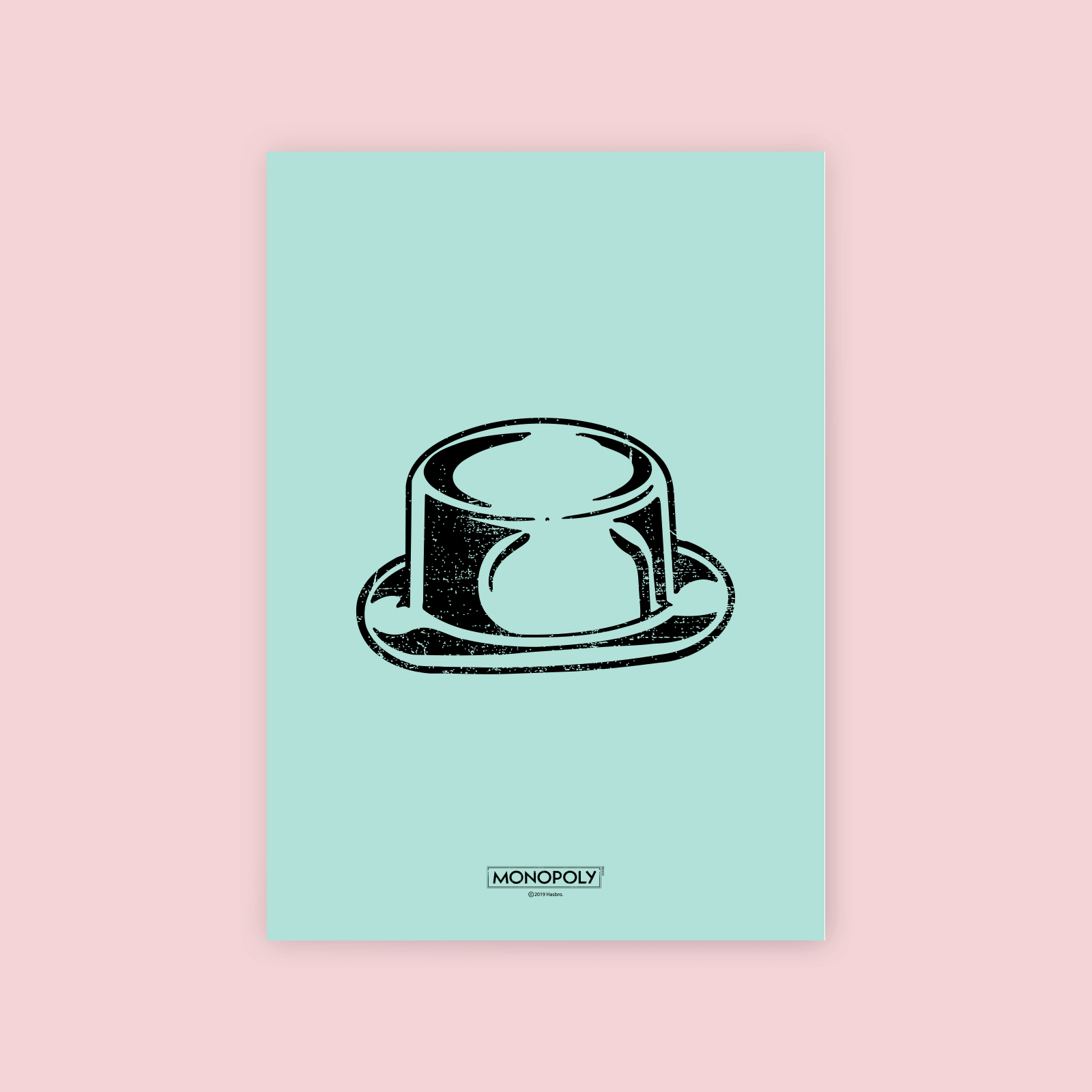 Monopoly Hat Letterpress Art Print - A3 von Original Hero