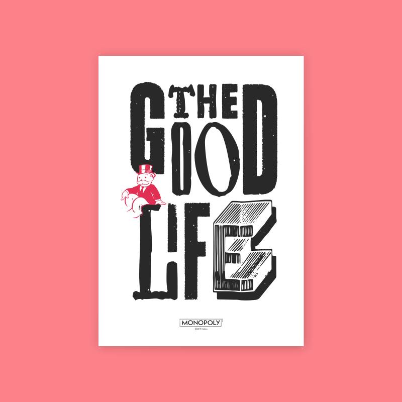 Monopoly The Good Life Art Print - A3 von Original Hero