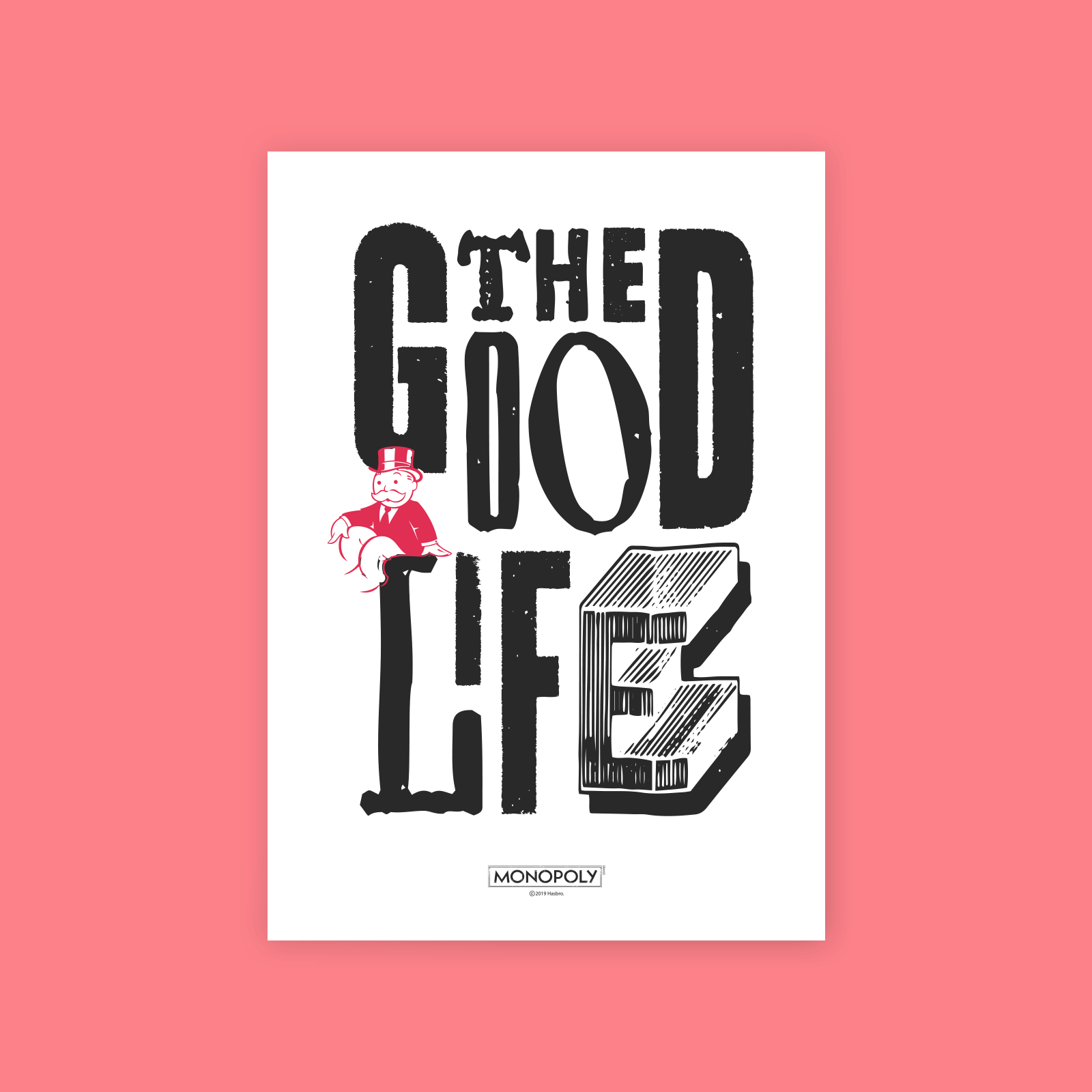 Monopoly The Good Life Art Print - A4 von Original Hero