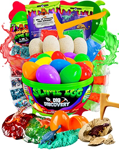 Original Stationery Dinosaurier Schleim-Ei zum Ausgraben und Entdecken, 6 Vorgefertigte Schleime, 4 Dino Eier zum Ausgraben, Lustiges Schleim-Set für Jungen, Aufregende Geschenkidee Original Stationery Dinosaurier Schleim-Ei zum Ausgraben und Entdecken, 6 Vorgefertigte Schleime, 4 Dino Eier zum Ausgraben, Lustiges Schleim-Set für Jungen, Aufregende Geschenkidee von Original Stationery